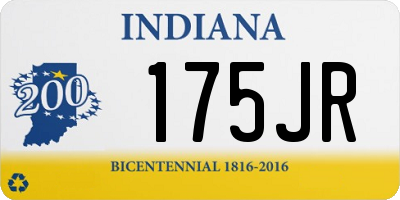 IN license plate 175JR
