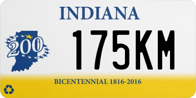 IN license plate 175KM