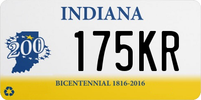 IN license plate 175KR