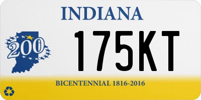 IN license plate 175KT