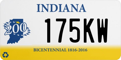 IN license plate 175KW