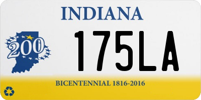 IN license plate 175LA