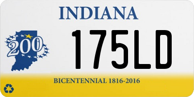 IN license plate 175LD