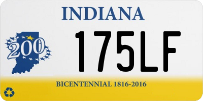 IN license plate 175LF