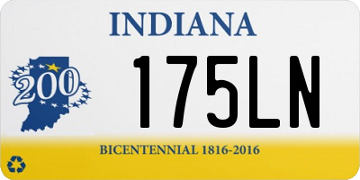 IN license plate 175LN