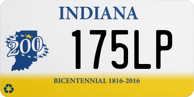 IN license plate 175LP