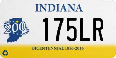 IN license plate 175LR