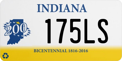 IN license plate 175LS
