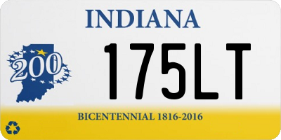 IN license plate 175LT