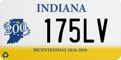 IN license plate 175LV