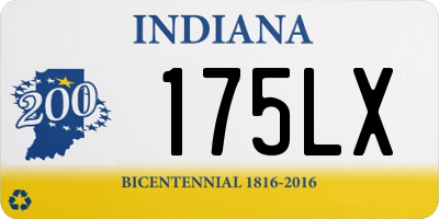 IN license plate 175LX