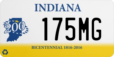 IN license plate 175MG