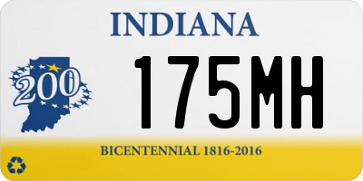 IN license plate 175MH