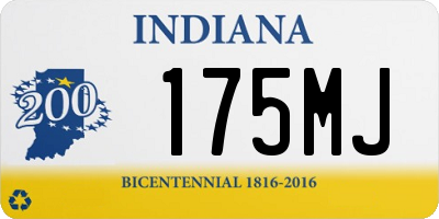 IN license plate 175MJ