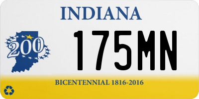 IN license plate 175MN