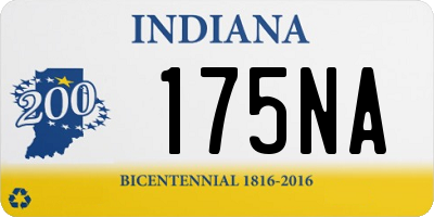 IN license plate 175NA