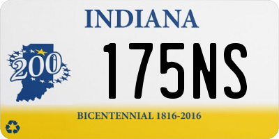 IN license plate 175NS