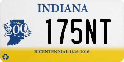 IN license plate 175NT