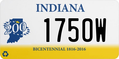 IN license plate 175OW