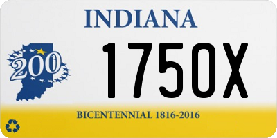 IN license plate 175OX