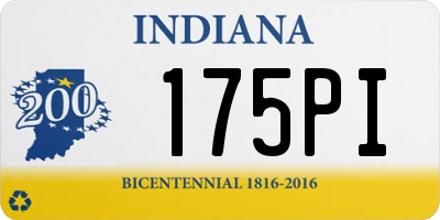 IN license plate 175PI