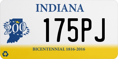 IN license plate 175PJ