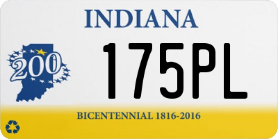 IN license plate 175PL