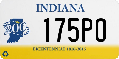 IN license plate 175PO