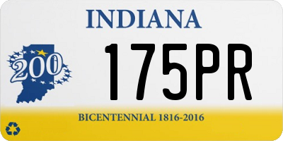 IN license plate 175PR