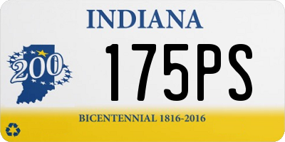 IN license plate 175PS