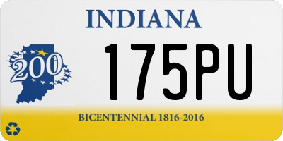 IN license plate 175PU