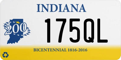 IN license plate 175QL