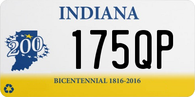 IN license plate 175QP