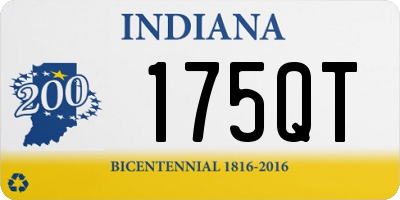 IN license plate 175QT