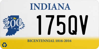 IN license plate 175QV