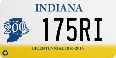 IN license plate 175RI