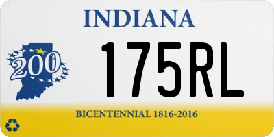 IN license plate 175RL