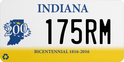 IN license plate 175RM