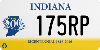 IN license plate 175RP