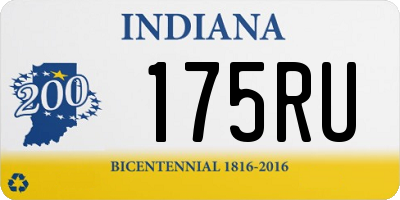 IN license plate 175RU