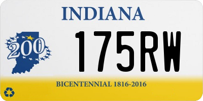 IN license plate 175RW