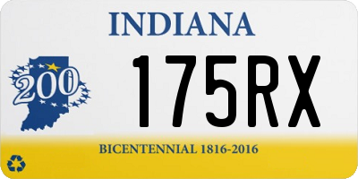 IN license plate 175RX