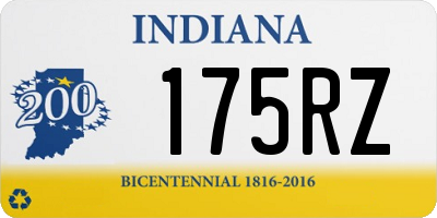 IN license plate 175RZ