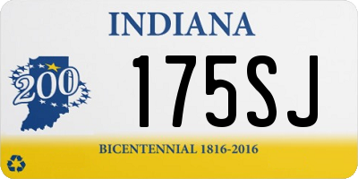 IN license plate 175SJ