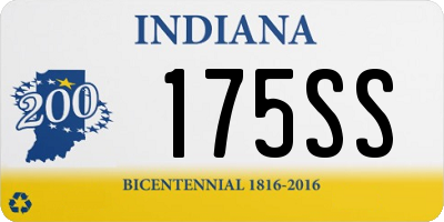 IN license plate 175SS