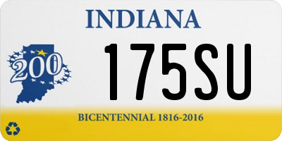 IN license plate 175SU