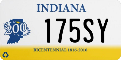 IN license plate 175SY