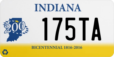 IN license plate 175TA