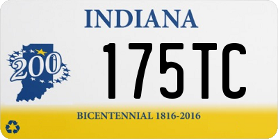 IN license plate 175TC