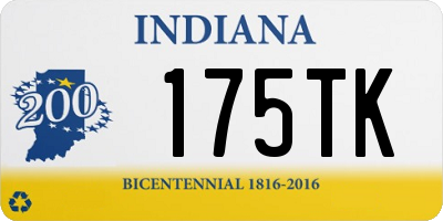 IN license plate 175TK